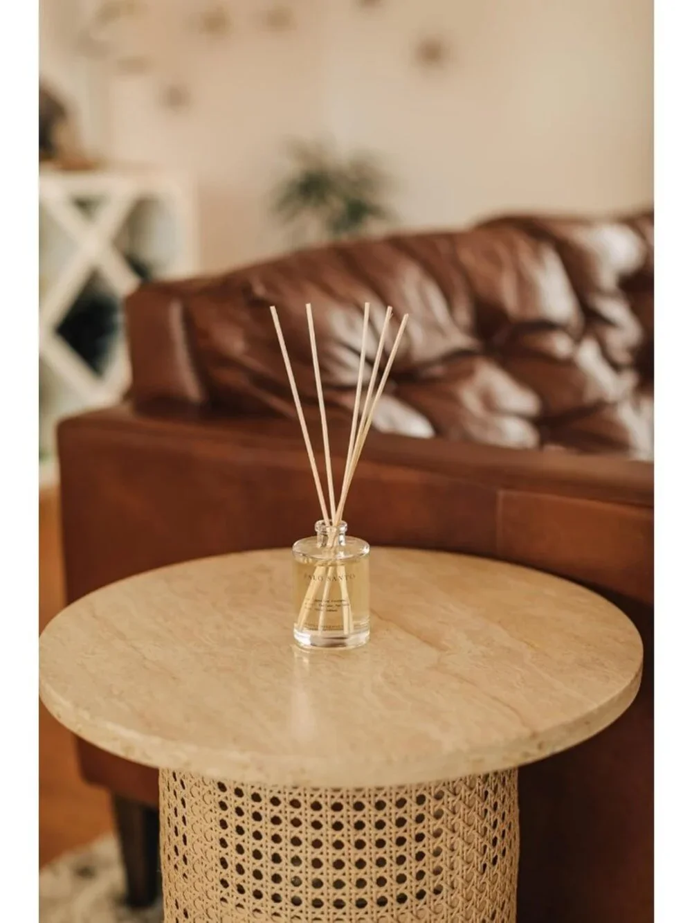 Relaxing Palo Santo Reed Diffuser - Cedar, Eucalyptus & Sandalwood Scents, 8